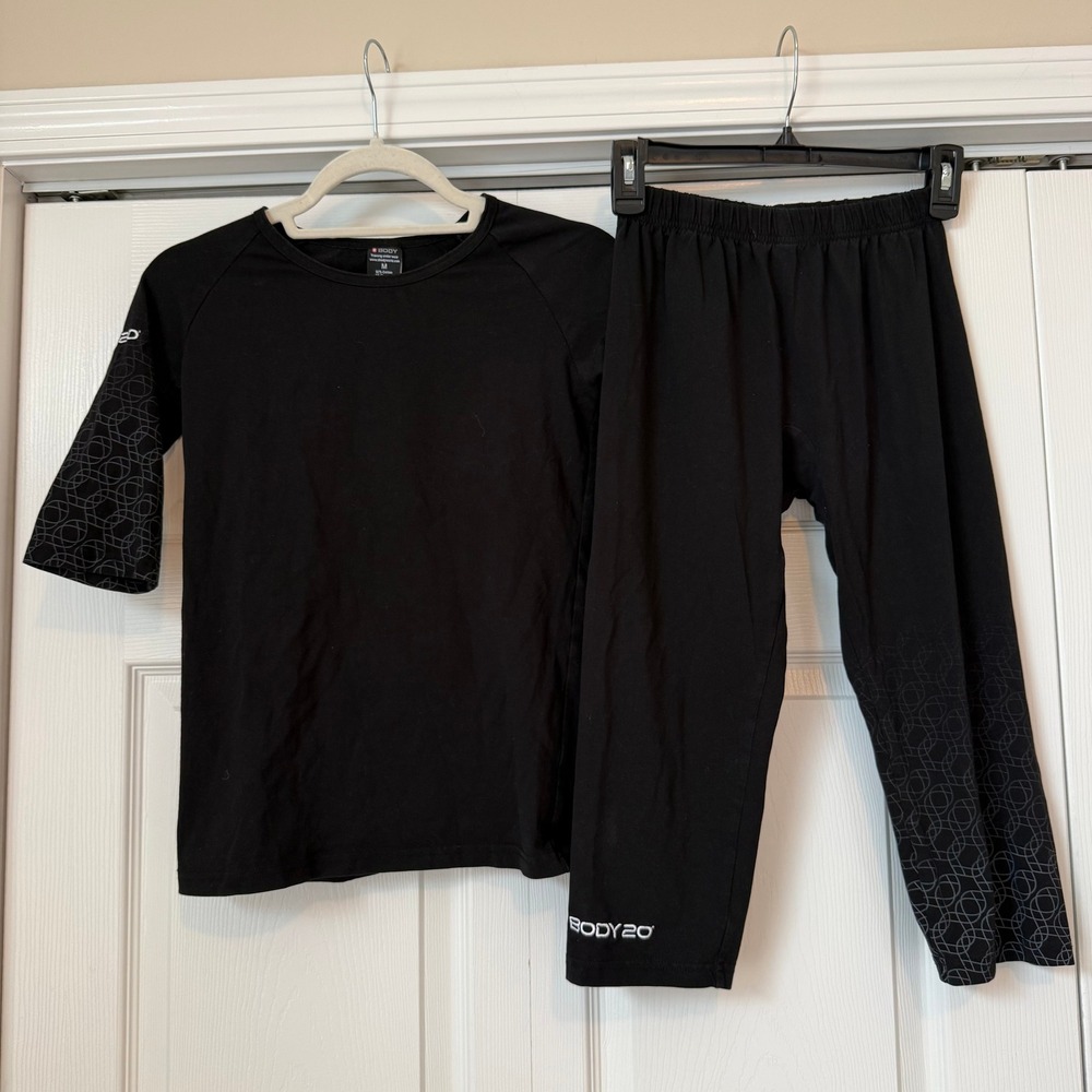 XBody Body20 Training Underwear Set Black EMS Workout Top Leggings Mens Medium